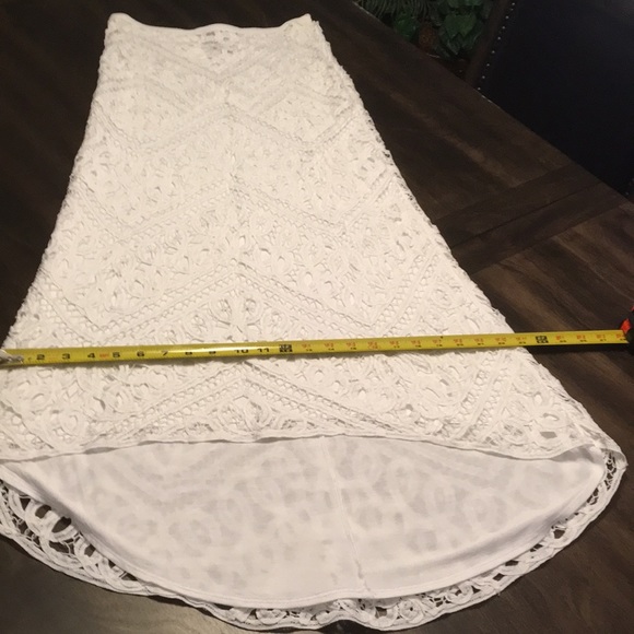 INC White Lined High Low Skirt - Picture 5 of 8